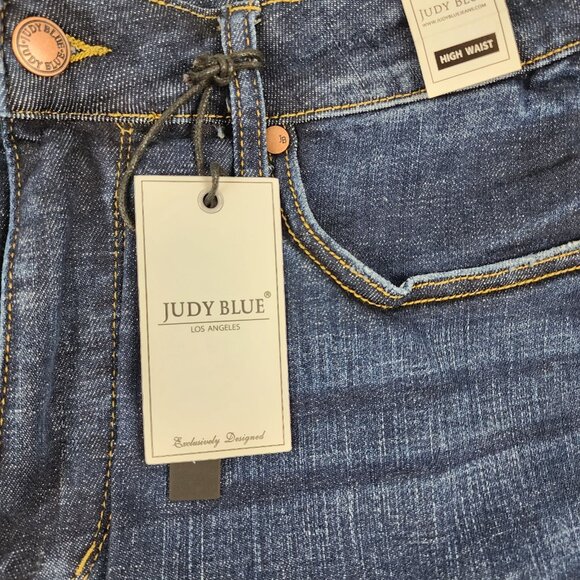 Judy Blue Jeans Womens Plus 14W Blue Tummy Control Skinny Fit Denim (32x27) NWT - Picture 11 of 13